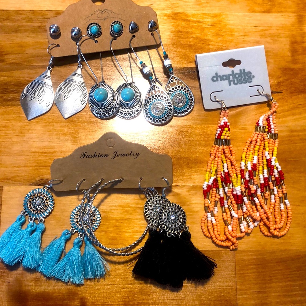 10 pair of Fashion Earrings, Boho, Aztec, Southwestern